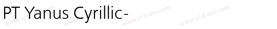 PT Yanus Cyrillic字体转换